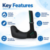 shoulder and arm immobilization orthosis key features including defined shoulder positioning, padded sling comfort, adjustable hook-and-loop fasteners and breathable material