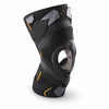 black velpeau ligaction pro knee brace with open patella, adjustable support straps and articulated side hinges