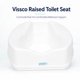 vissco raised toilet seat commode riser for comfortable bathroom mobility support