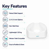 vissco raised toilet seat key features with non skid pads lightweight design and western toilet compatibility