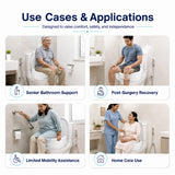 vissco raised toilet seat use cases for senior bathroom support post surgery recovery limited mobility and home care