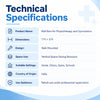 wall bars technical specifications with 7 ft x 3 ft dimensions, wall-mounted design, vertical space-saving structure and use in homes, clinics, gyms and schools
