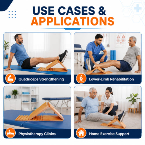 wooden quadriceps board use cases for quadriceps strengthening lower limb rehabilitation clinics and home exercise