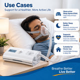 yuwell yh-550 auto cpap machine use cases for obstructive sleep apnea support, better sleep quality, home sleep therapy and nightly breathing assistance