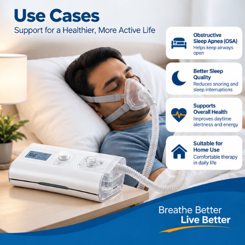 yuwell yh-550 auto cpap machine use cases for obstructive sleep apnea support, better sleep quality, home sleep therapy and nightly breathing assistance