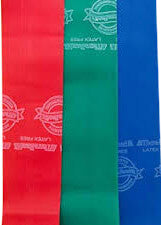 Theraband set of 3 bands ( Red  Green  Blue)