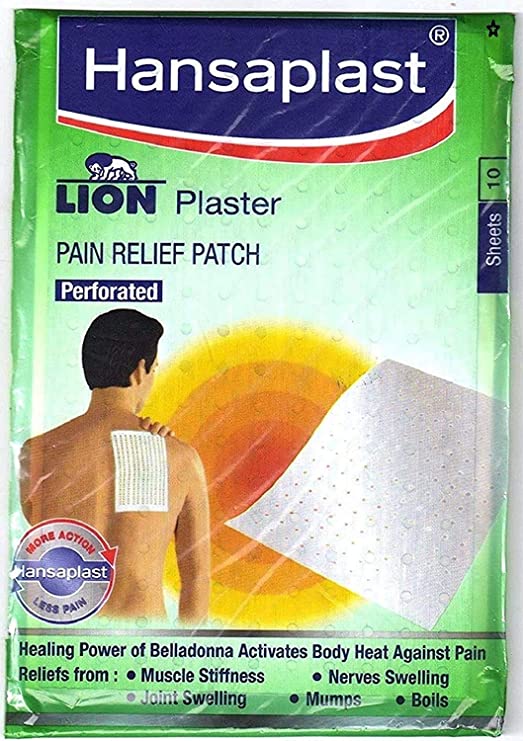 HANSAPLAST Belladon Plaster Pain Relief Patch (Pack of 10)