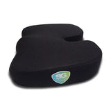 Contoured coccyx seat cushion for tailbone and back pain relief
