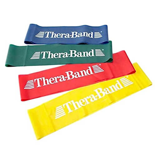 Theraband Loop Band Combo Yellow  Red  Green and Blue