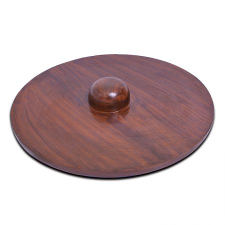 Wooden wobble board with non-slip grip surface
