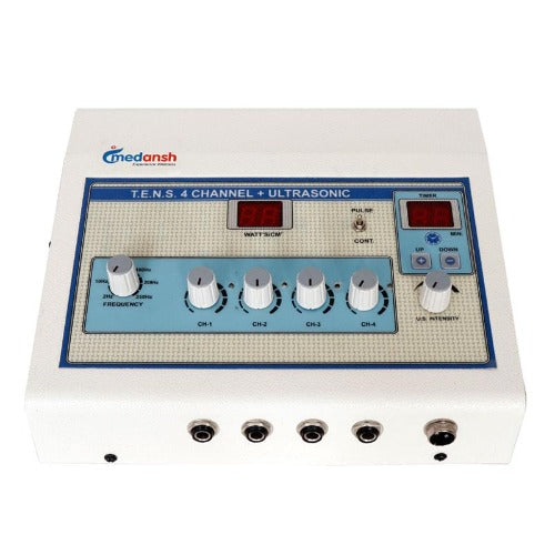 Ultrasonic machine with 4 channel TENS Machine Electrotherapy Device for Promoting Recovery and Reducing Pain