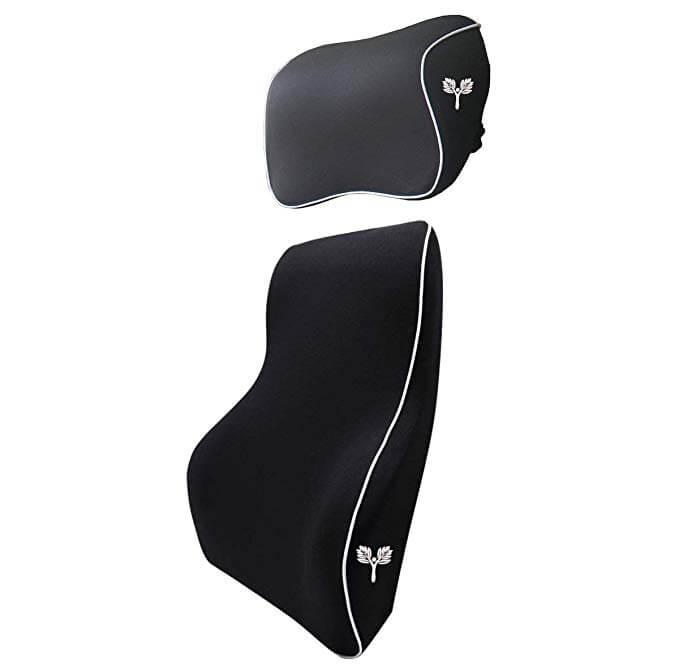 Orthopedic Back Support Lumbar Cushion for Car & Headrest Neck