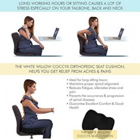 Coccyx Seat Cushion Memory Foam for Tailbone Pain Relief