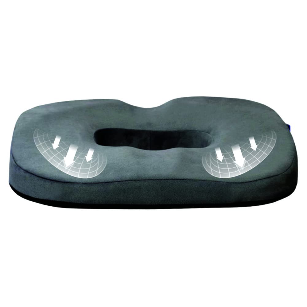 JEMA Donut Pillow Tailbone Hemorrhoid Cushion, Memory Foam Seat