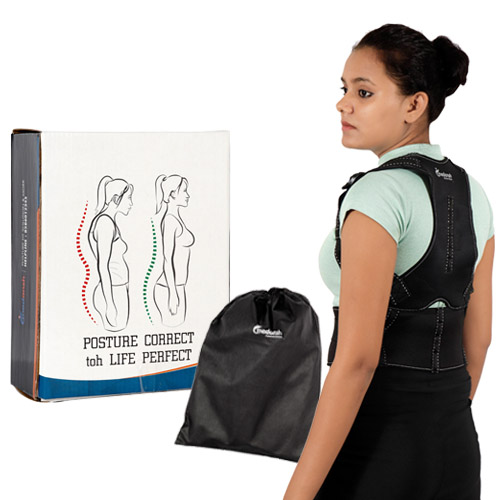 magnetic posture corrector adjustable for neck back and abdominal support