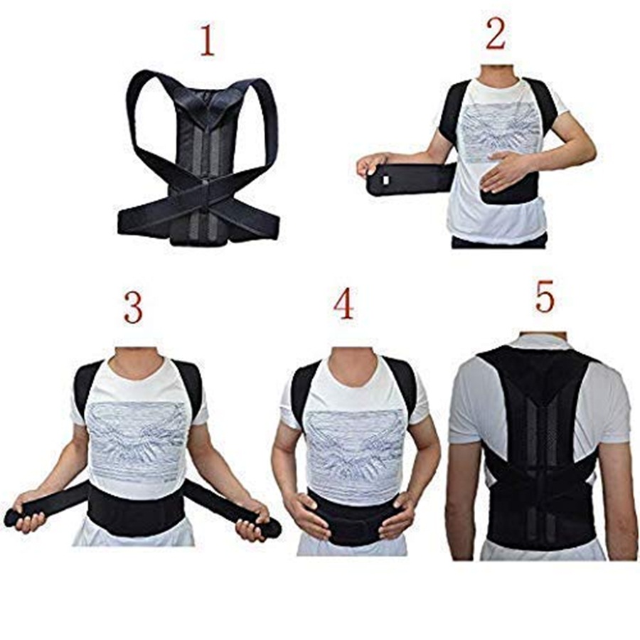 magnetic posture corrector adjustable for neck back and abdominal support